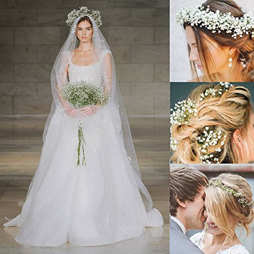 LYLYFAN Babys Breath Artificial Flowers,6 Pcs Gypsophila Faux Flowers for Wedding Party Home Garden Decoration - color: White, size: 6pcs
