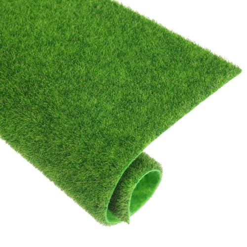 MECCANIXITY 12Pcs Artificial Grass Turf Mat, 6 x 6 x 0.2 inch Realistic Fake Grass Rug Carpet for Outdoor Garden Lawn Landscape Decoration Patio Rug