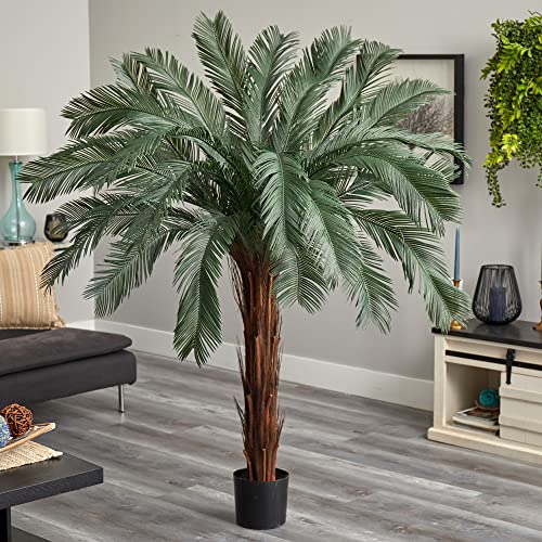 Nearly Natural 6ft. Cycas Artificial Tree, UV Resistant (Indoor/Outdoor)