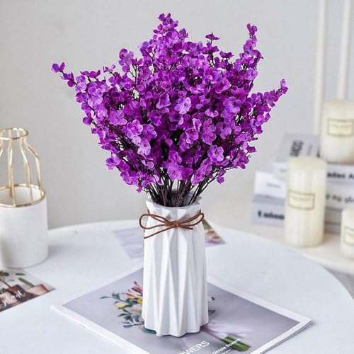 1pcs Artificial Flowers Single Branch Fake Flowers for Vases,45cm,Purple - color: Purple