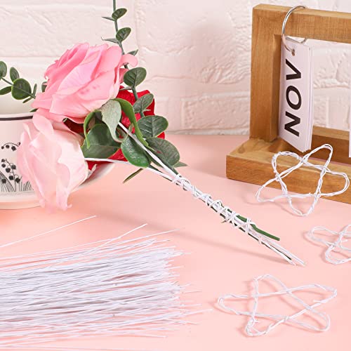 200 Pcs Floral Wire - 26 Gauge Crafts Wire for Florist - White (14 Inch) - color: White