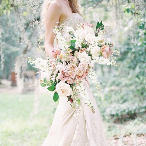 IPOPU 40" White Delphinium Artificial Flowers 5PCS Faux Delphinium Larkspur Silk Flowers Long Stem Artificial Flowers for Home Wedding Floral Arrangement Centerpiece Decor(White) - color: White