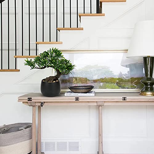Artificial Bonsai Tree Juniper Faux Plants Indoor Fake Plants Decor with Ceramic Pots for Home Table Office Desk Bathroom Shelf Bedroom Living Room Farmhouse Decorations - style: Maki