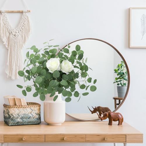 6pcs Eucalyptus Stems Greenery Stems Fake Leaves Artificial Silk Flowers Bouquet Faux Branches Centerpiece Flores Plants for Home Party Decor Wedding Decoration - color: 6pcs-green