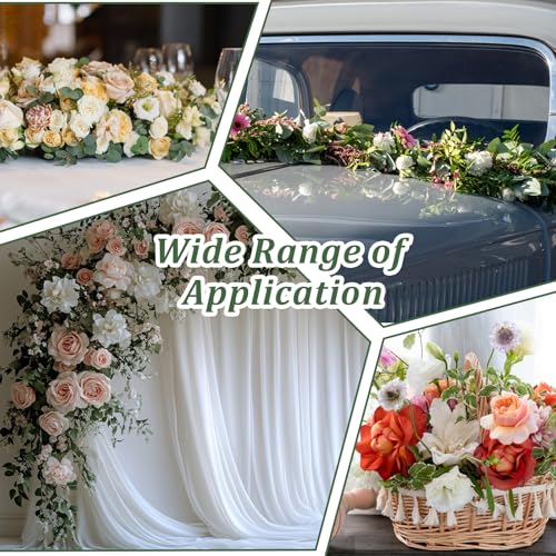 Ckhoid 6 Pcs Large Floral Foam Blocks for Fresh and Artificial Flowers Each (9" L x 4.1" W x 2.6" H) Wet and Dry Flower Foam for Wedding, Birthdays, Home and Garden Decorations (Green)