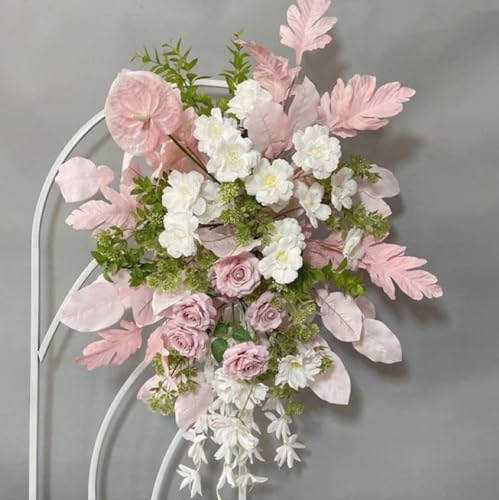 8 Pcs 23-5/8 inch Artificial Anthurium Flowers Real Touch Fake Flower for Table Centerpieces Arrangement and Bridal Wedding Festival Decor Flower Arrangement (Pink) - color: Pink