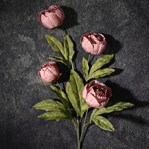 Waipfaru 6 Pcs Faux Peonies Artificial Flowers for Vase, 27" Fake Silk Peonies Flowers for Wedding, Vase Filler Pink Flowers for DIY Bouquets Centerpieces Bridal Shower Office Decor - color: Pink, size: 6Pcs
