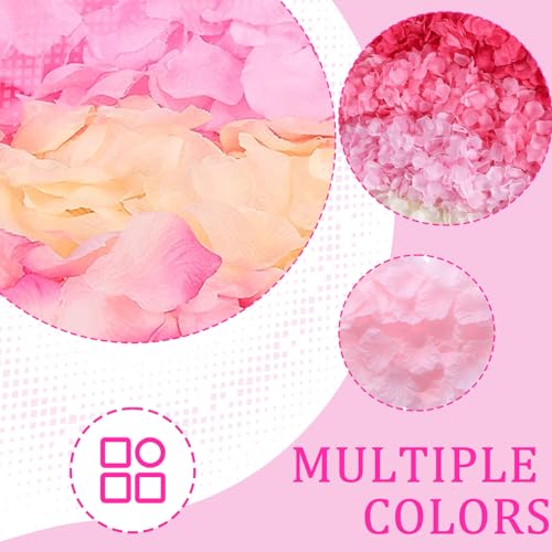 SITUMEIZI 1500PCS Pink Rose Petals Silk Rose Petals for Romantic Night for Her Set Wedding,Party,Proposal Anniversary Decorations - color: Pink, size: 1500