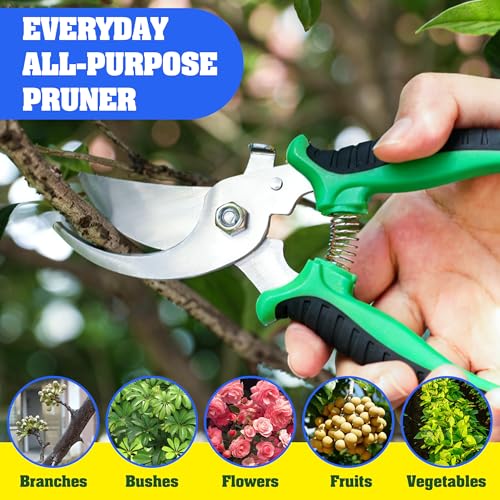 EWPJDK 4 Pack Garden Pruning Shears, Stainless Steel Garden Shears, Gardening Shears, Garden Scissors, Clippers, Pruning Snips, Pruning Shears for Gardening Tools (Multi-color) - color: Multi-color