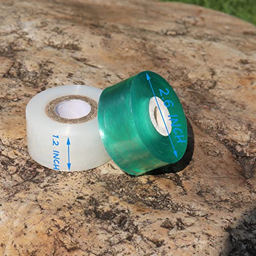 HAINANSTRY Grafting Tape 2 PCS, Stretchable Garden Grafting Tape Plants Repair Tapes for Floral Fruit Tree and Poly Budding Tape - Green & White - size: Pack of 2
