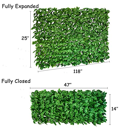 Sumery Expandable Fence Privacy Screen for Balcony Patio Outdoor,Decorative Faux Ivy Fencing Panel,Artificial Hedges (Single Sided Leaves) (1, Peony Leaf) - color: Peony leaf