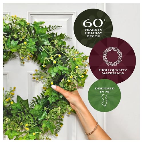 National Tree Company 36 Inch Artificial Arborvitae Topiary Tree, Realistic Fake Tree Potted Plant, Dark Green Round Growers Pot - size: 3ft