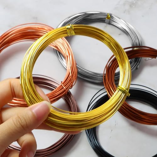 Aluminum Craft Wire, 33 Feet Bendable for Jewelry Making, Sculpting, Floral, Wreath, Crafting, Wire Wrapping, Beading Wire, Christmas Ornaments (Black, 12 Gauge) - color: Black, size: 12 Gauge