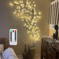 Enchanted Willow Vine Lights with Remote, Christmas Fall Decorations Indoor Room Decor, 8 Modes Artificial Plants Lighted Willow Vine Lights, Wall Decor for Room Decor, Wall Light