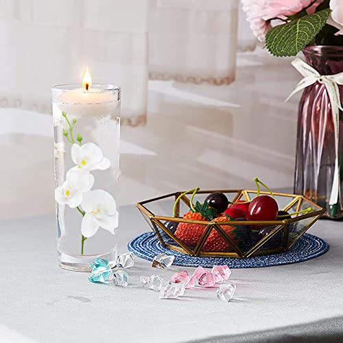LARDUX 12 Pieces Artificial Flowers for Floating Candles Wedding Centerpiece Mini Orchid Flower Filler Vase Fillers for Wedding Dinning Table Party Home Bar Restaurant Decoration-Cream - size: 12 PCS Artificial Mini Orchids