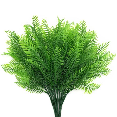 Artificial Shrubs, Plastic Plants Bamboo Grass Fake Greenery, Outdoor Indoor Home Garden Verandah Parterre Wedding Garland Table Centerpieces Decoration UV Resistant Planter Filler 4 pcs - color: Bamboo Grass / 4pcs