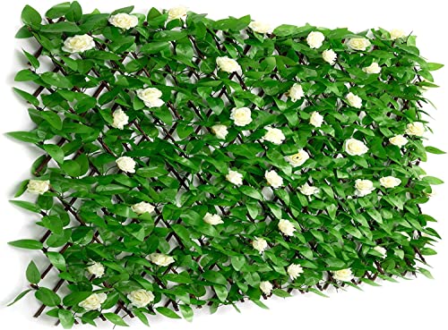 DOEWORKS Expandable Fence Privacy Screen for Balcony Patio Outdoor, 1PC Faux Ivy Fencing Panel for Backdrop Garden Backyard Home Decorations