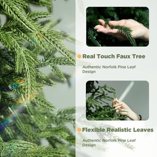 3FT Artificial Cedar Trees 2-Pack, Real Touch Faux Cedar Topiary Set in Black Pots, Indoor Outdoor Fake Evergreen Plants for Tabletop, Desk, Shelf Decor - color: 2, size: 3ft