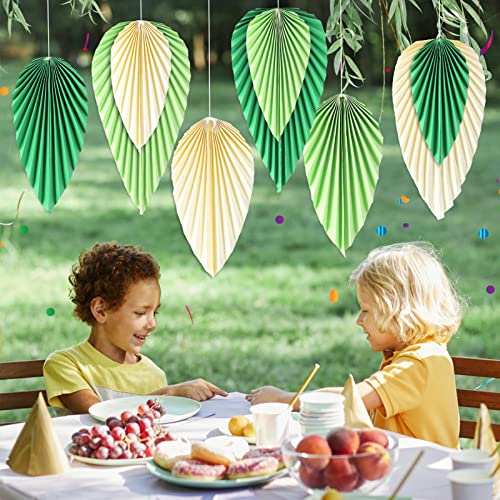 Easy Joy Paper Leaves Decorations for Wall Paper Fans Classroom Decoration Leaves Backdrop Decor Wall Decor,Set of 9 - color: F-leaves