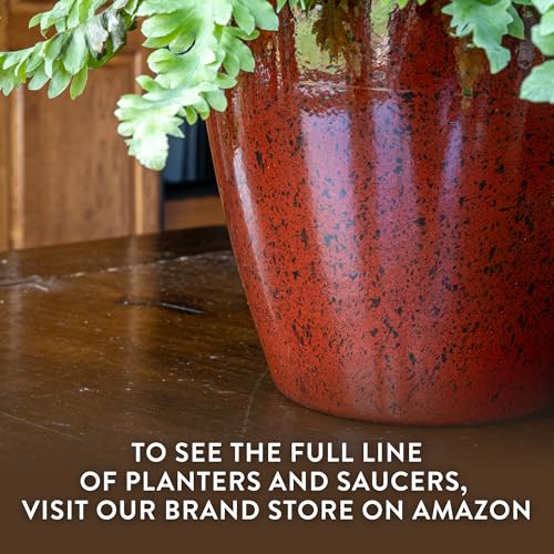 Classic Home and Garden by Growscape Vogue Planter Pots (8” Lava Red) - color: Lava Red