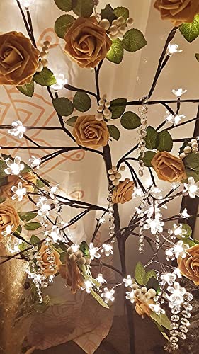 Higfra Artificial Flowers 25pcs Real Looking Gold Foam Fake Roses with Stems for DIY Wedding Bouquets White Bridal Shower Centerpieces Arrangements Mothers Day Party Tables Decorations - color: Gold, size: 25Pcs