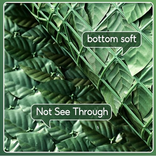 Artificial Ivy Privacy Fence Screen, 120x40 inch Faux Hedge Fence Panel Greenery Vines, Balcony Privacy Screen Decoration for Patio, Balcony, Wall, Backyard Indoor Outdoor - color: Green Pothos Leaves, size: 120x40 inch