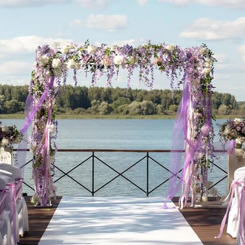 Artificial Flowers Hanging Flowers, Fake Garland Silk Vines Rattan String Decor for Home Wedding Arch Wall Garden Greenery Bedroom Outdoor Office Party Decoration (36, Purple) - color: Purple