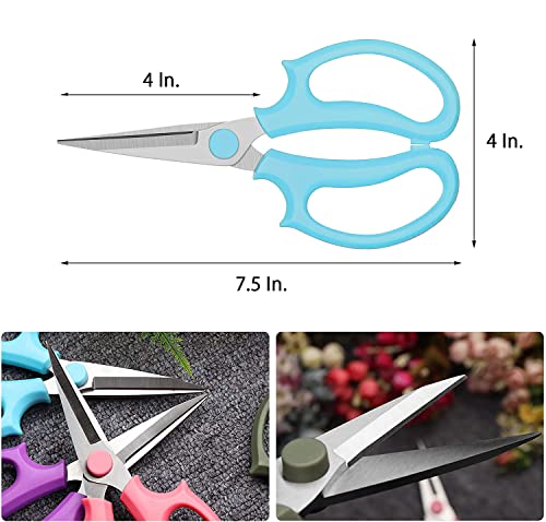 Leize Flower Scissors, Premium Thickened Stainless Steel Floral Shears, Strong Pruner for Flowers, Branches and Leaves (Blue Slender) - color: Blue Slender