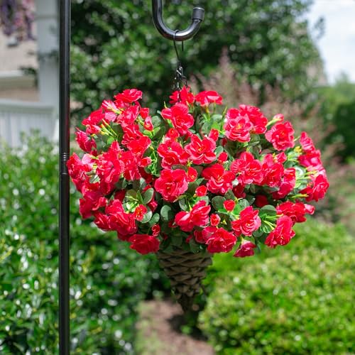 Ivydale Artificial Fake Camellia Flowers Plants for Outdoor Outside Spring Decoration, Faux Silk Hotpink Camellias UV Resistant Look Real for Planter Porch Patio Garden Yard, 3 Large Bundles - color: Hotpink
