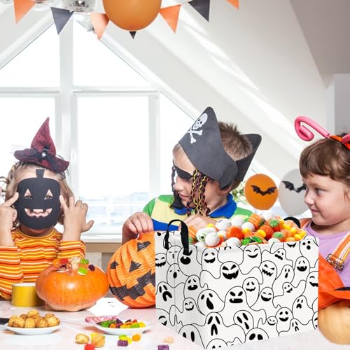 Halloween Ghost thriller basket,Empty Halloween basket,Horror and thriller decor,Trick or Treat Box for Boys and Girls,Horror decor(Ghost) - color: Ghost