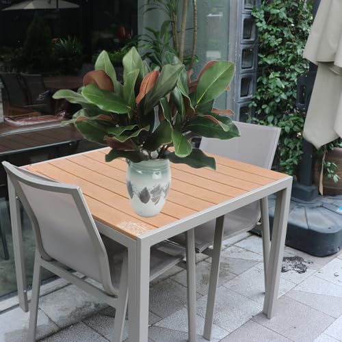 COTSEN 4 Pcs Artificial Magnolia Leaves Branches 22inch 3D Fake Magnolia Leaves Plant for Office Family Indoor Outdoor Decor