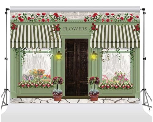 Flower Market Photography Background Spring Pink Flowers Tea Party Backdrop Bloom Floral Baby 1st Birthday Kids Birthday Girls Cake Smash Decor Backdrop Photo Studio,8X6FT - size: 8X6FT