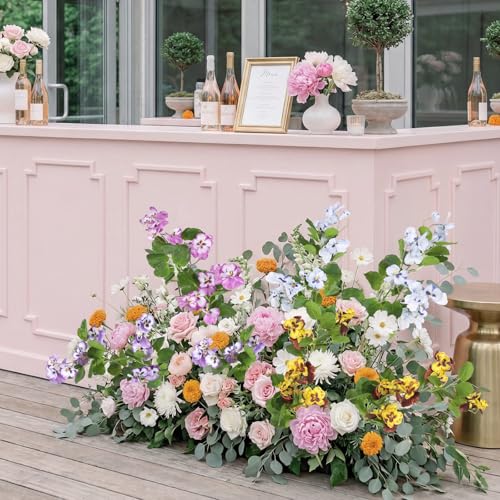 Artificial Fake Pansy Flowers for Outdoor 4PCS Faux Silk Pansies Flowers for Tall Vase 35.43" Long Stems Spring Flowers Pansies for Wedding Home Party Table Centerpiece Decor(Mixed Color) - color: Mixed Corlor
