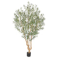 Nafresh Majestic Faux Olive Tree 7 feet – Artificial Olive Tree Indoor & Outdoor with Lifelike Leaves & Textured Branches for Living Room, Office, Entryway,Patio - size: 7ft