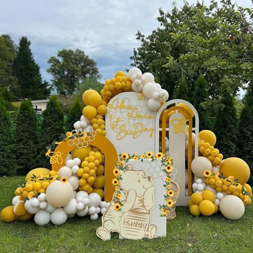 6 Pack Artificial Sunflower Garland 7.2FT Fake Silk Sunflowers Decor Hanging Yellow Flower Vines Party Garlands for Birthday Baby Shower Wedding Garden Home Table Decorations