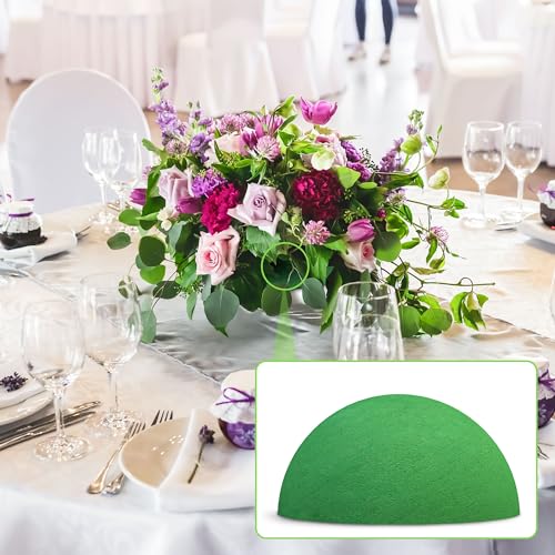 Max Shape Floral Foam Half Ball 7.48" for Floral Arrangements, Round Floral Foam Half Balls Green, Wet Flower Foam for Fresh Flowers - size: 7.48'
