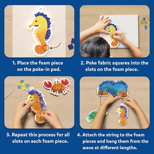 Skillmatics Poke-in Art - Underwater Animals, Mess-Free Arts & DIY Wood Crafts for Kids, Creative Kit, Gifts for Girls & Boys Ages 4, 5, 6, 7, 8, 9 - style: 7. Underwater Animals