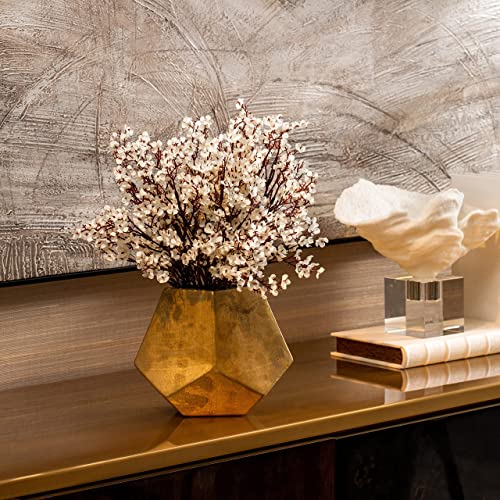 10 Pcs Babys Breath Gypsophila Artificial Flowers Bouquet Fake Silk Flowers Real Touch Flowers for Home Wedding Centerpiece Arrangement Festival Party Decoration(White)