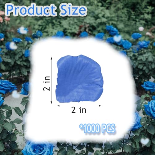 Grever 1000 Pieces Artificial Silk Rose Petals Faux Blue Flowers for Wedding Valentines Proposal Anniversary and Romantic Party Decoration (Blue) - color: Blue