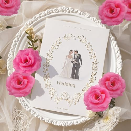 Rose Artificial Flowers, 50Pcs Hot Pink Roses Head Flowers Bulk with Stem, 3 Inches Silk Rose Fake Flower Head for Wedding Party Home Decor DIY Baby Shower Centerpieces Tables Decoration(Deep Pink) - color: Deep Pink