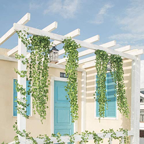 84 Feet Artificial Ivy Leaf Plants Fake Vine Hanging Garland Greenery Foliage for Home Kitchen Garden Office Wedding Wall Decor (Ivy/12 Strands) - color: Ivy/12 Strands