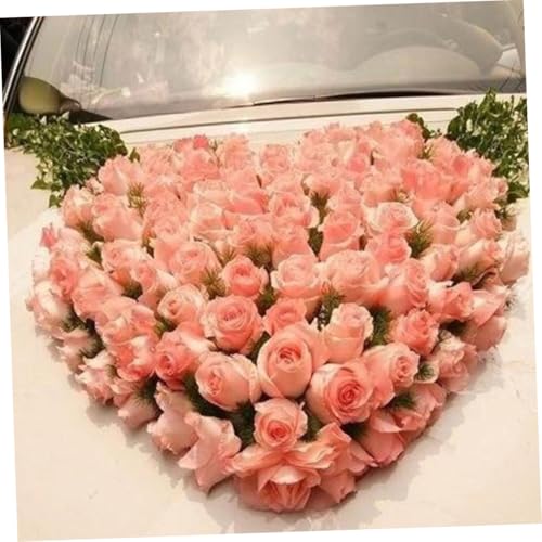 Healifty Large Heart Shaped Floral Foam Block with Suction Cup for Wedding Car Decoration DIY Flower Mud Plate for Floral Arranging Lightweight 15.74X14.96X1.18 Inch