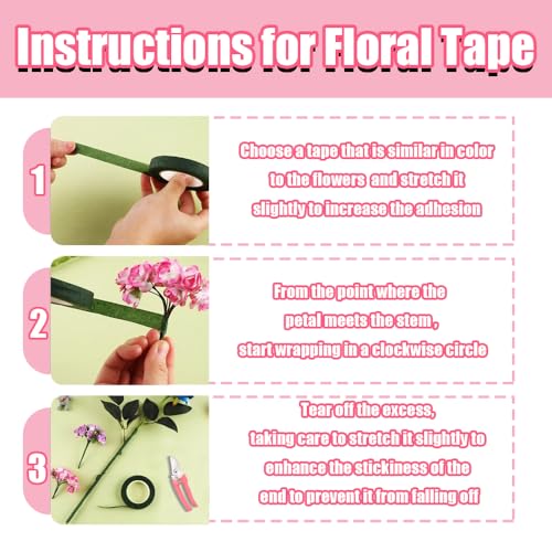 Rose Thorn Stripper Tool Set, Flower Thorn Remover, Rose dethorner Tool, for Home Wedding Florist（Pink 10 Pcs）