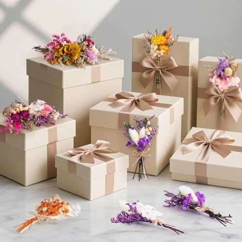12/24 PCS Charming Dried Flowers Bouquet for Vase Various Dried Wildflowers with Stems Mini Handmade Wildflowers Natural Real Flowers Bulk Flowers Craft (Blossoms, 12 PCS) - color: Blossoms