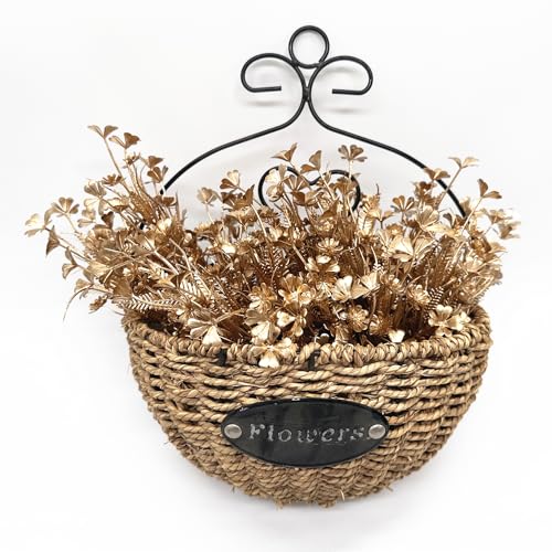 Artificial Golden Plants Decor, Fake Glitter Clover Stem Plastic Flowers Faux Simulation Good Luck Grass Stems Twigs for Wedding Picks Decoration DIY Wreath Crafts Christmas Tree Filler - Gold 10 Pcs - color: Gold Four Leaf Clover - 10 Pcs