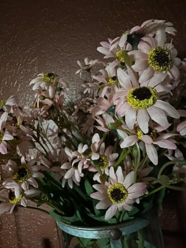 ATFL 23'' White Daisy Artificial Flowers,Artificial White Daisies,6 Bouquets Fake Daisies Flowers,Faux Daisies for Home Table Centerpieces Arrangement Decoration (6, White) - color: White