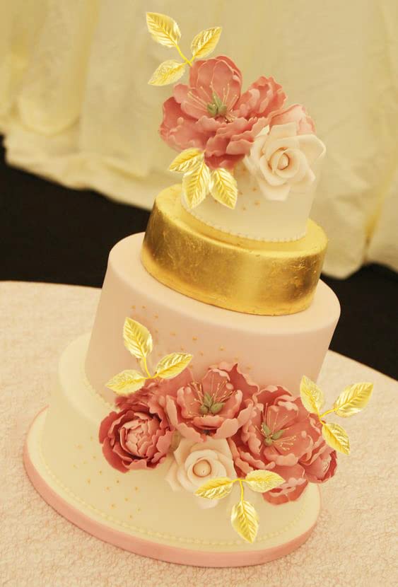 100pcs Bulk Rose Gold Leaves Artificial Greenery Fake Rose Leaves for DIY Wedding Bouquets Centerpieces Party Decorations - color: 100pcs Gold