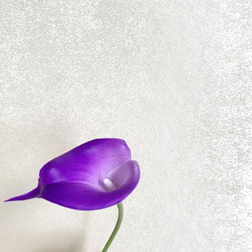 20Pcs 2.1 Inch Dark Purple Calla Lily Artificial Flowers Faux Calla Lily Fake Flowers Bulk Real Touch Latex Calla Lilies Flowers for Home Wedding Party Plant Decoration Table Centerpieces - color: Dark Purple
