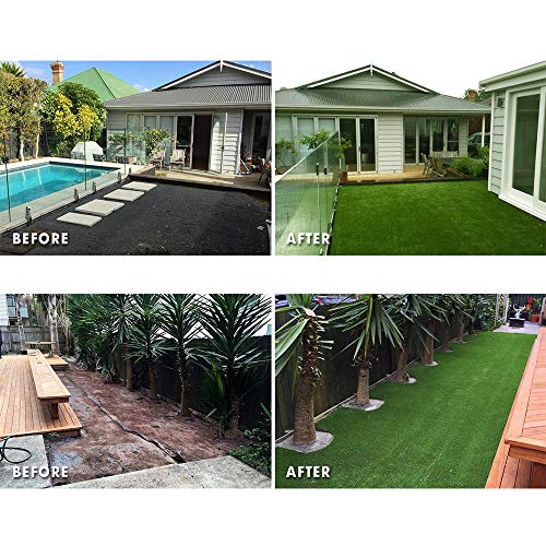 Petgrow Synthetic Artificial Grass Turf for Garden Backyard Patio Balcony,Drainage Holes & Rubber Backing, Indoor Outdoor Faux Grass Astro Rug Carpet,DIY Decorations for Fence Backdrop (9 FTX 20 FT) - size: 9 FTX 20 FT