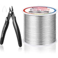 Modacraft 12 Gauge Aluminum Wire - 100 Ft 2mm Bendable Metal Craft Wire with Micro Flush Cutter for Sculpting, Jewelry Making, Floral Design, Doll Making, Bonsai Training, and DIY Crafts - size: 12 Gauge
